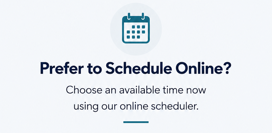 * schedule online button